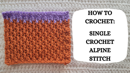 Photo Tutorial – How To Crochet: Single Crochet Alpine Stitch!