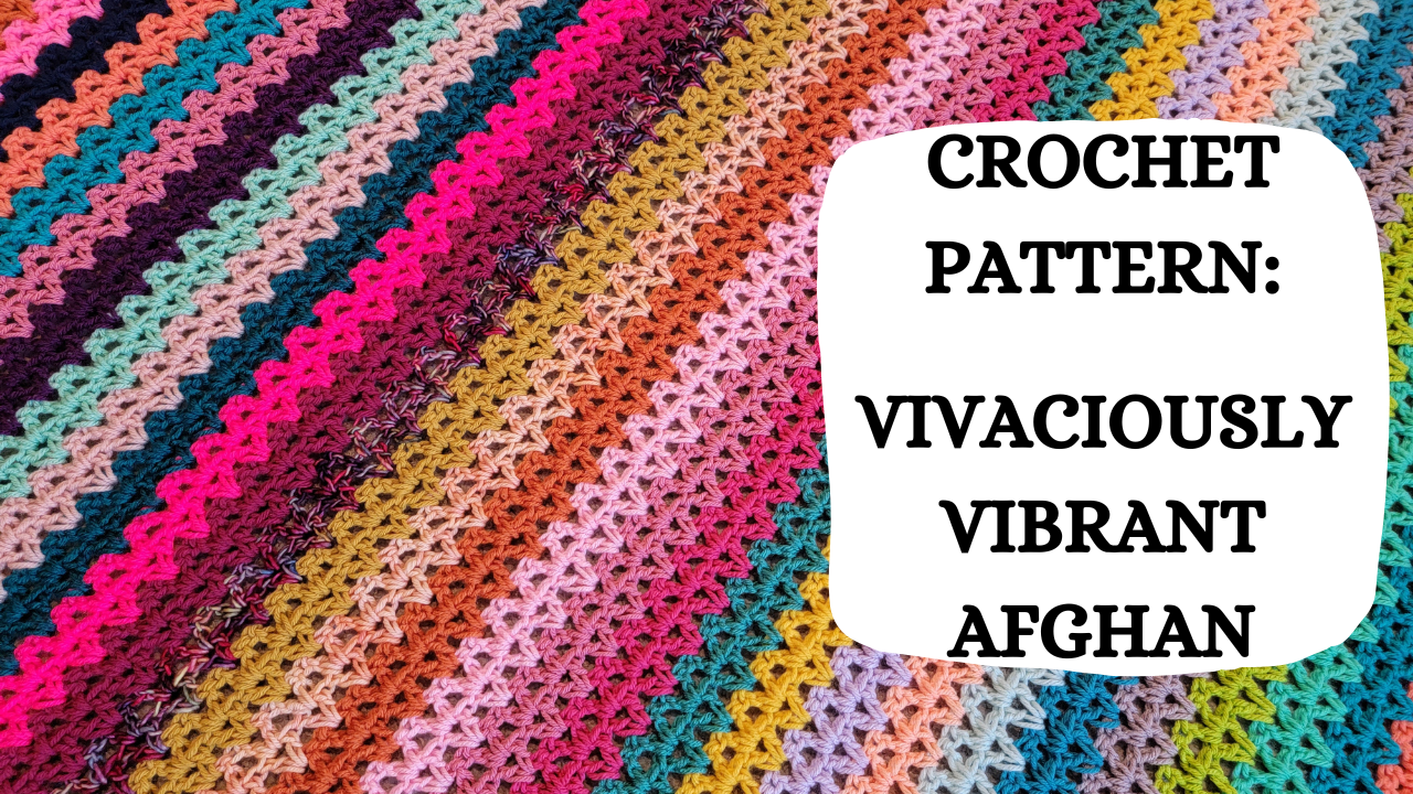 Crochet Video Tutorial - Crochet Pattern: Vivaciously Vibrant Afghan ...