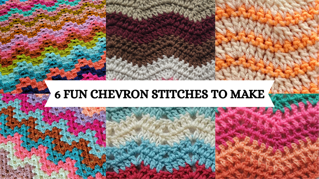 Photo Tutorial – Crochet Stitch Compilation: 6 Chevron Stitches!