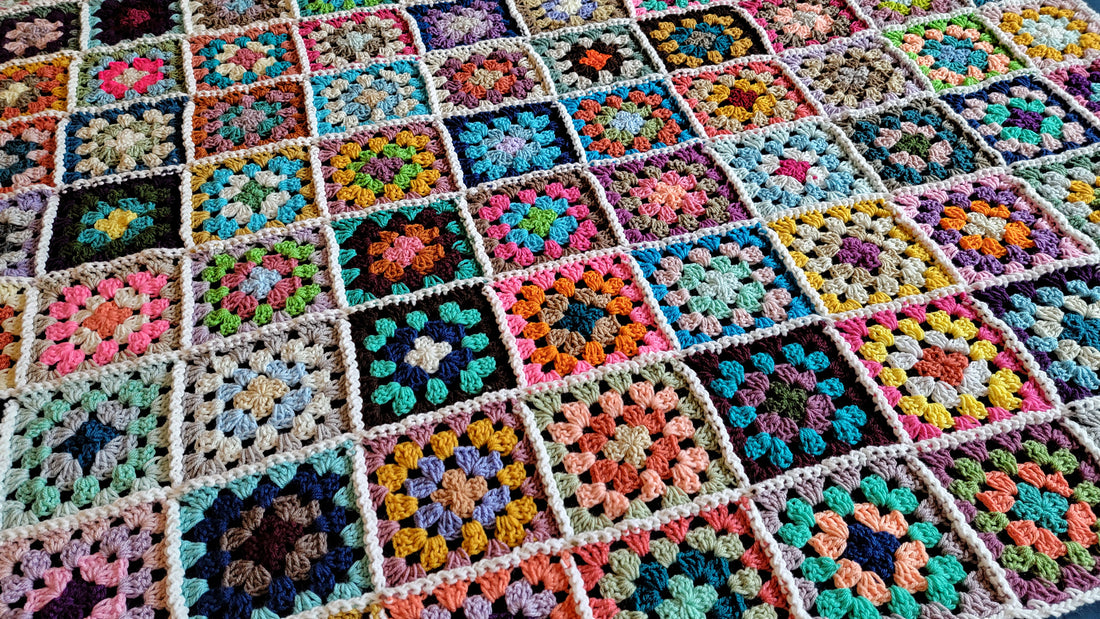 Free Crochet Pattern: Timeless Granny Square Blanket!