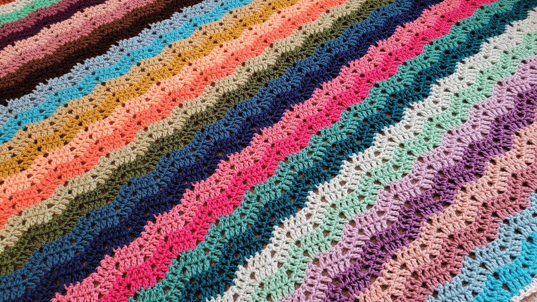 Free Crochet Pattern: Blissful Chevron Afghan!