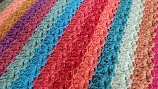 Unicorn Tracks Crochet Afghan - Handmade Afghans, Crocheted Afghans, Crocheted Blankets, Crochet Afghans, Crochet Blankets, Throws, Colorful