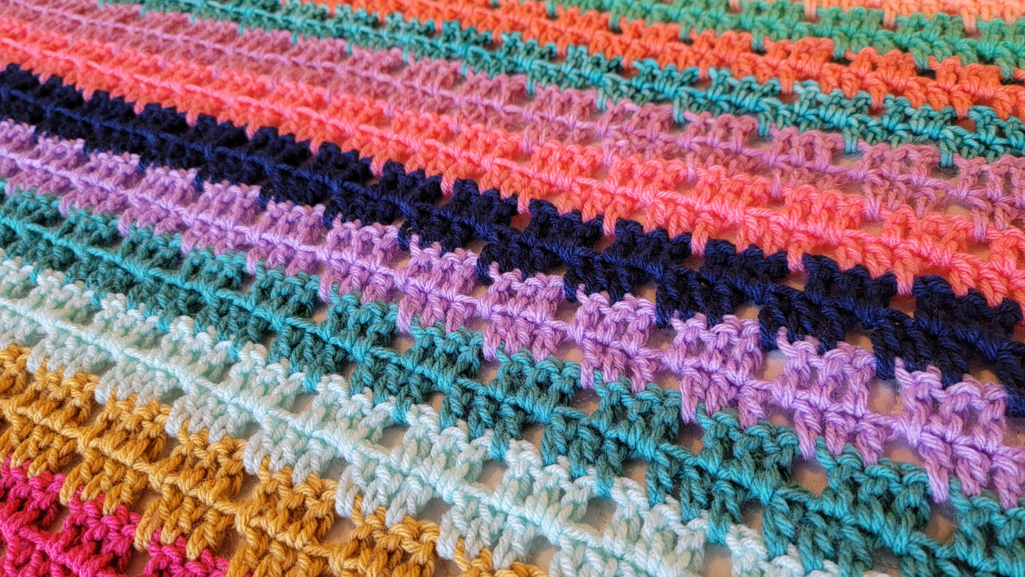 Wild Earthshine Afghan - Handmade Afghans, Crocheted Afghans, Crocheted Blankets, Crochet Afghans, Crochet Blankets, Throws, Pretty, Cute