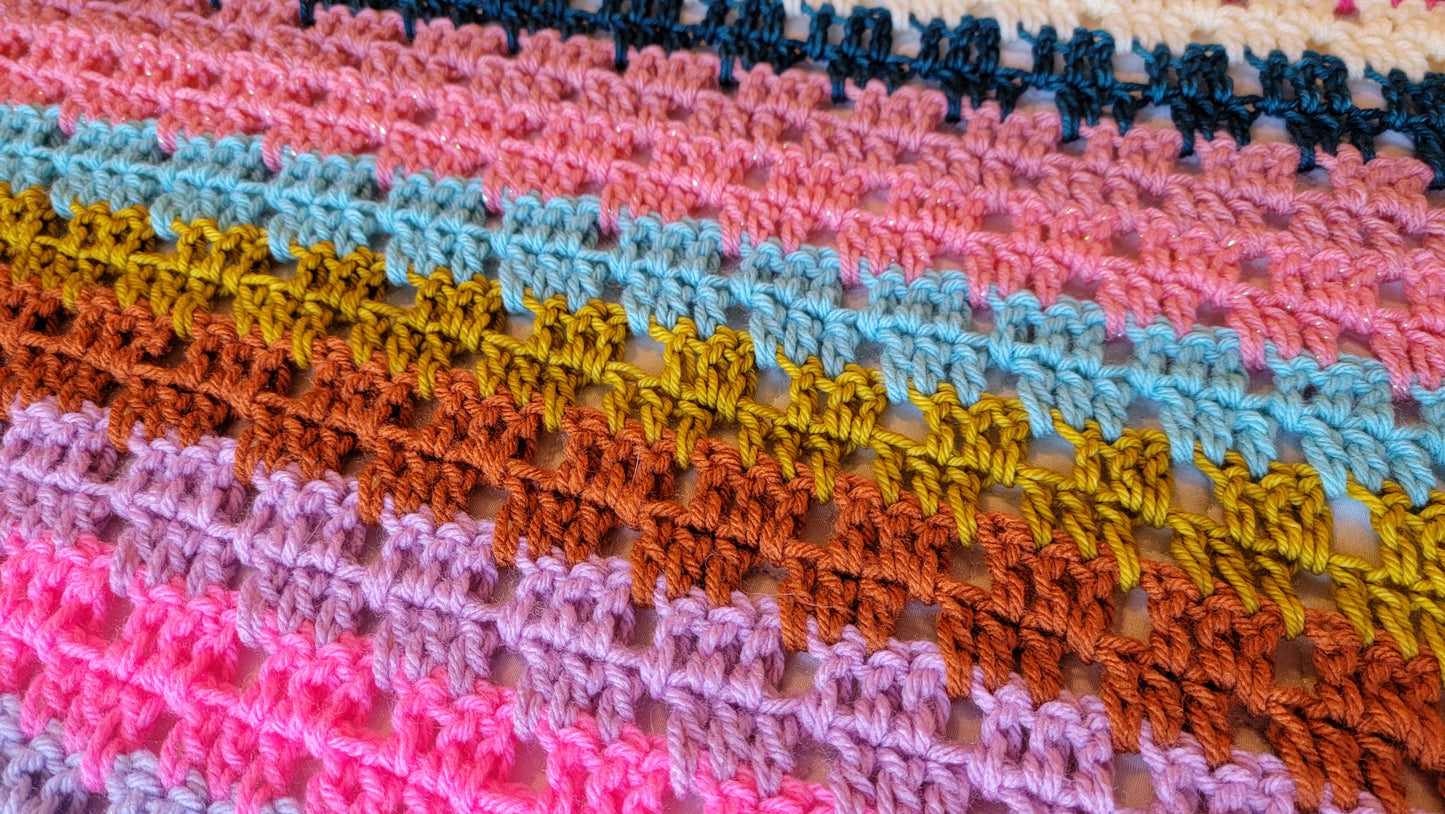 Wild Earthshine Afghan - Handmade Afghans, Crocheted Afghans, Crocheted Blankets, Crochet Afghans, Crochet Blankets, Throws, Pretty, Cute