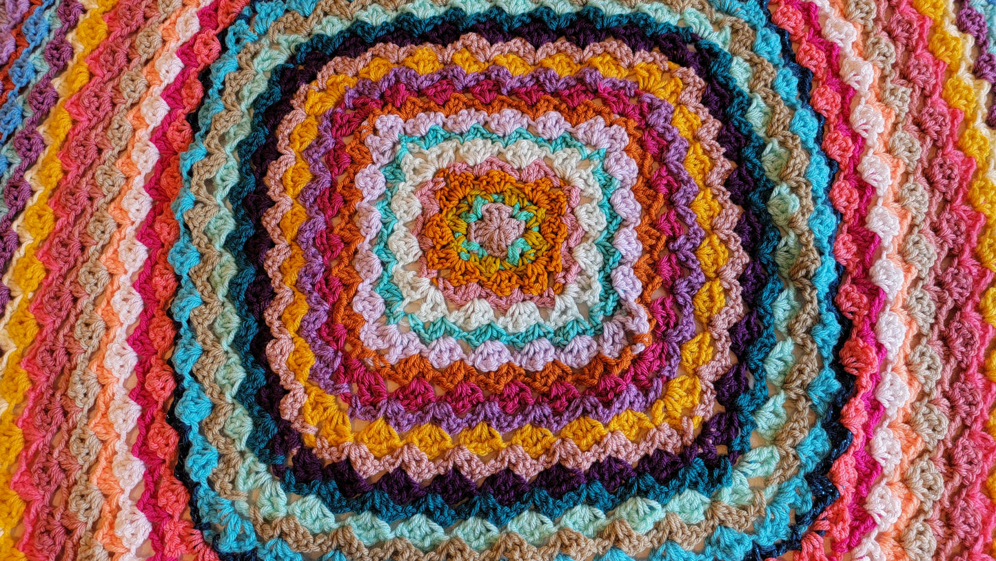 Crochet Pattern: Tea Garden Throw