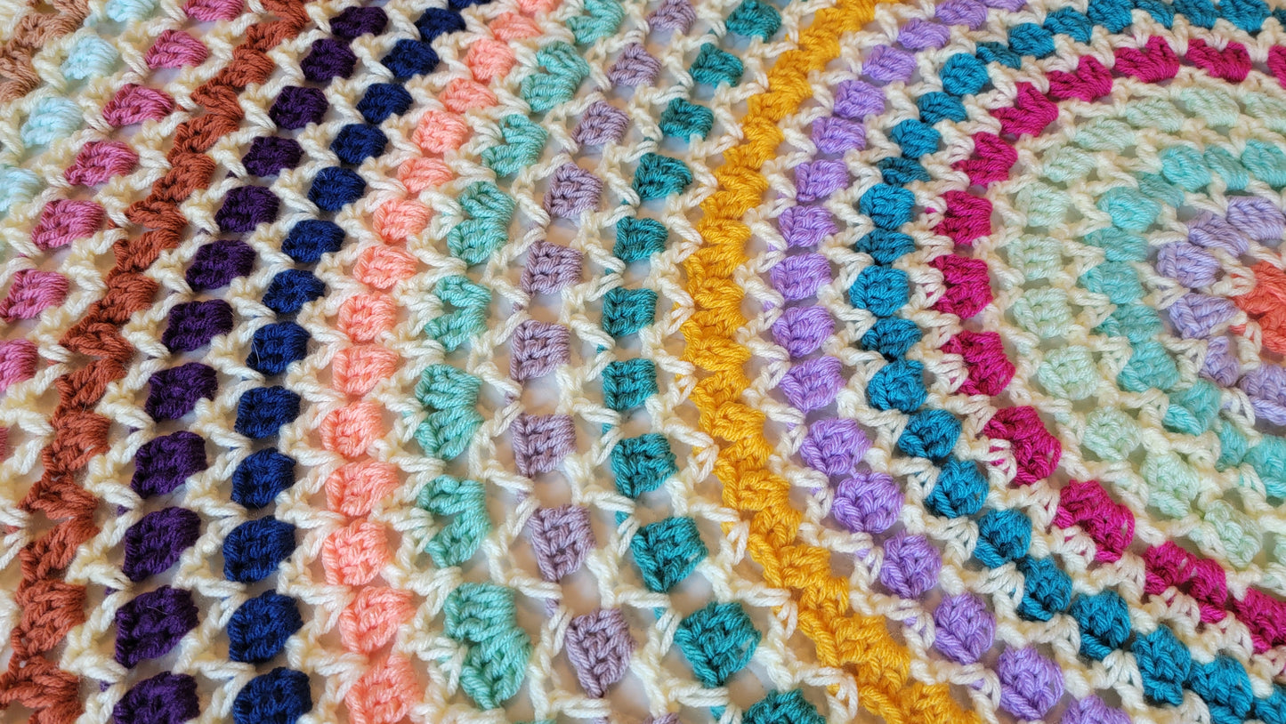 Crochet Pattern: Rose Pearl Afghan