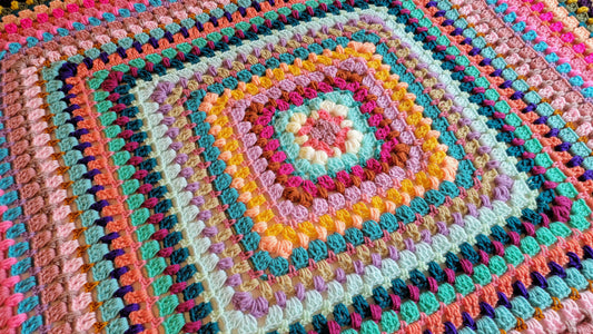 Run Wild Afghan - Handmade Afghans, Crocheted Afghans, Crocheted Blankets, Crochet Afghans, Crochet Blankets, Throws, Squares, Colorful,Cute