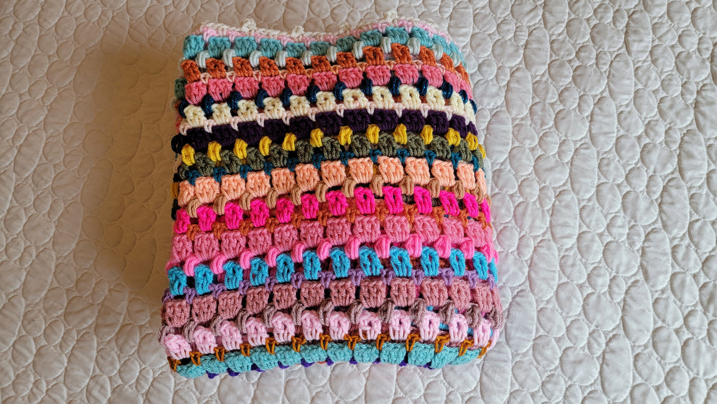 Run Wild Afghan - Handmade Afghans, Crocheted Afghans, Crocheted Blankets, Crochet Afghans, Crochet Blankets, Throws, Squares, Colorful,Cute