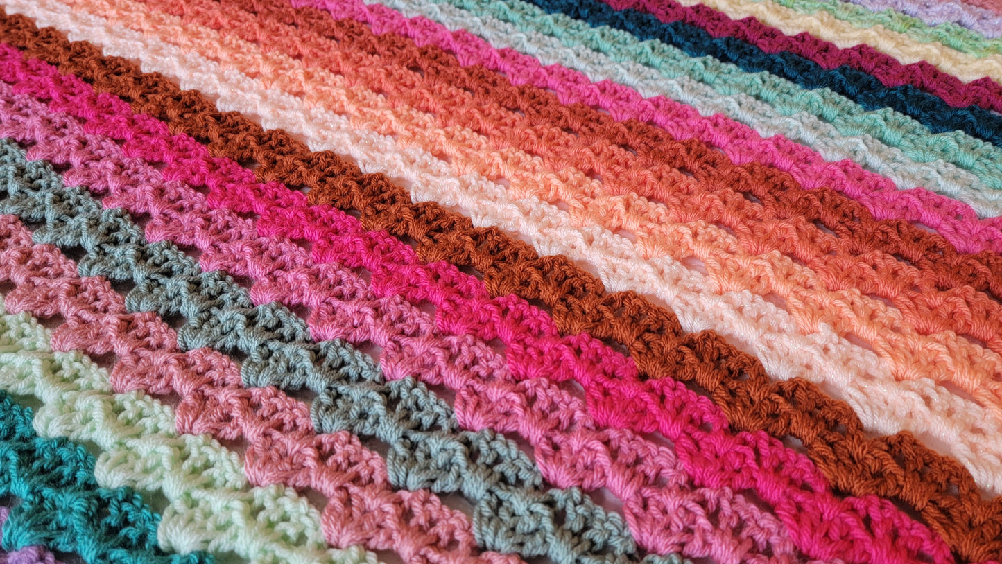 Twin Flame Afghan - Handmade Afghans, Crocheted Afghans, Crocheted Blankets, Crochet Afghans, Crochet Blankets, Throws, Pretty, Cute, Love