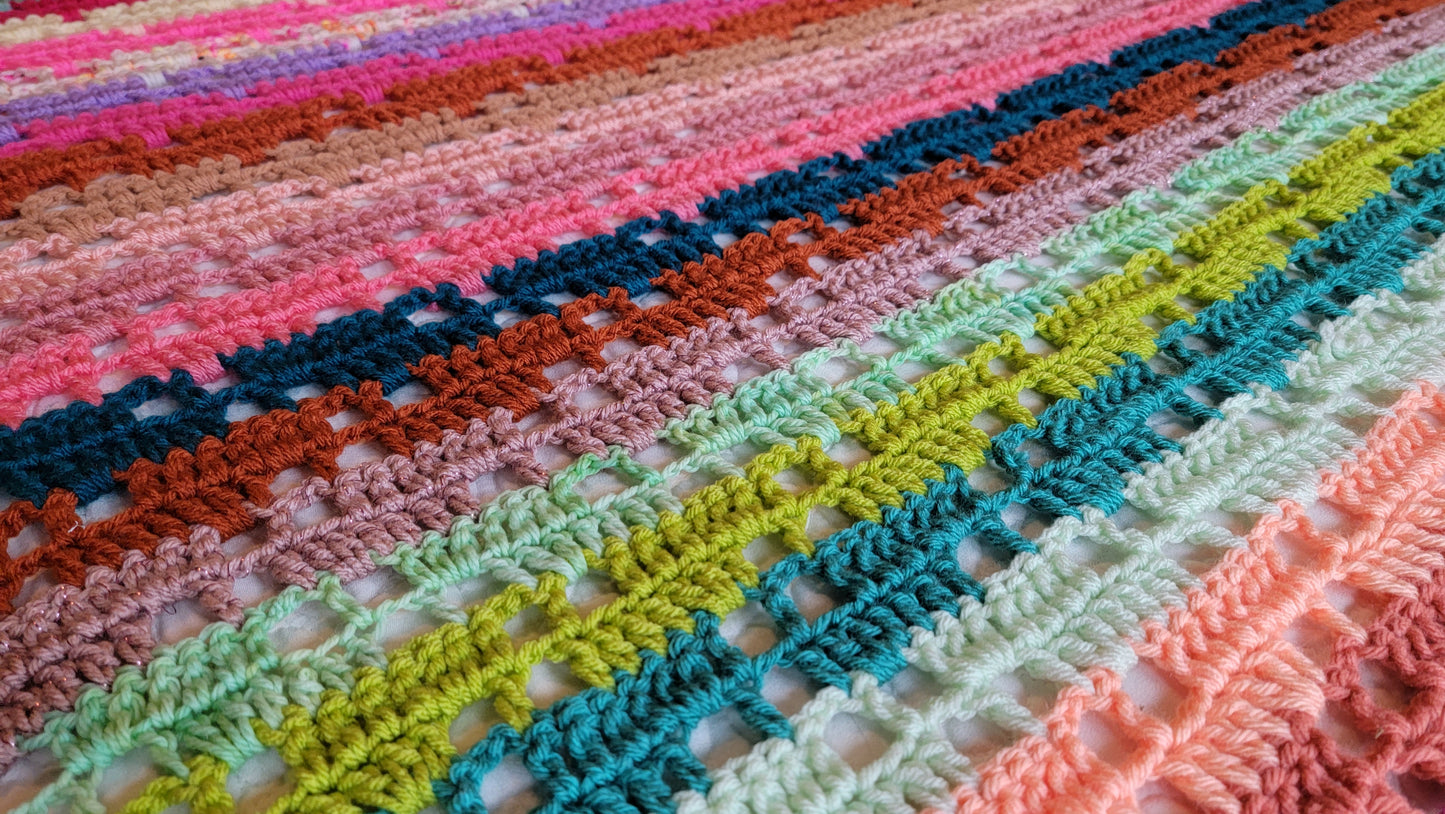 Shimmer Spirit Afghan - Handmade Afghans, Crocheted Afghans, Crocheted Blankets, Crochet Afghans, Crochet Blankets, Throws, Pretty, Cute