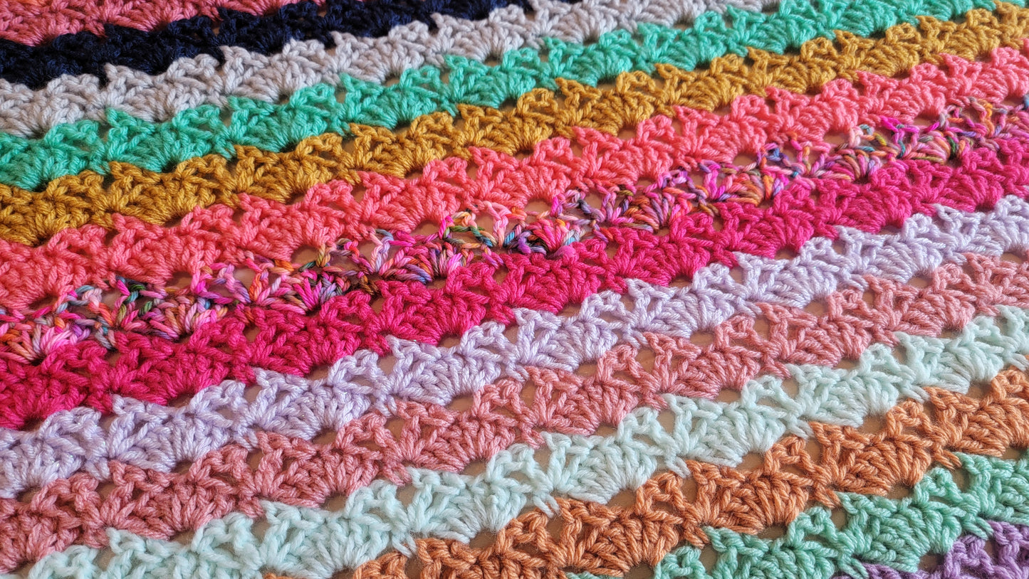 Crochet Pattern: Shifting Glimmer Afghan