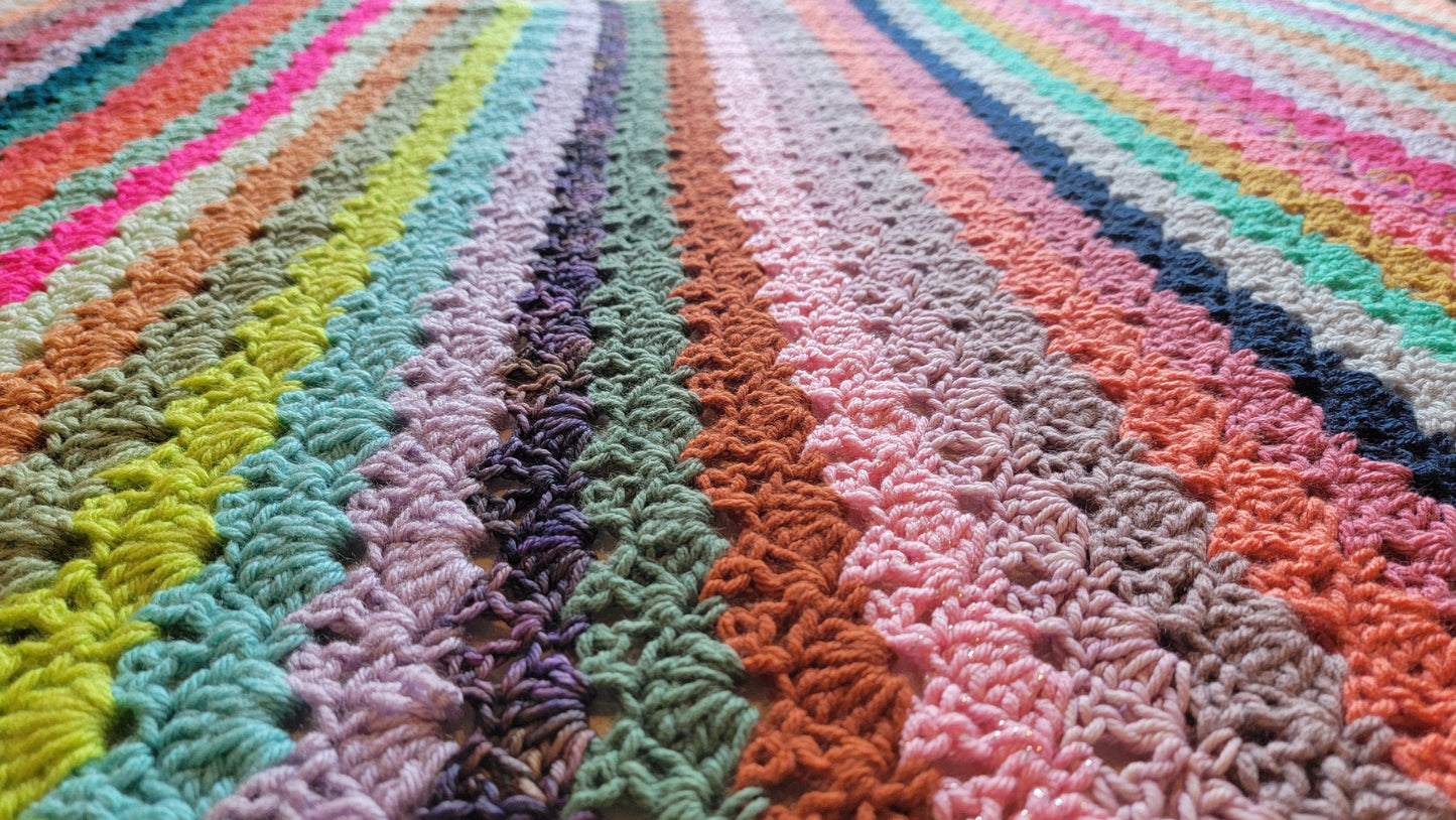 Crochet Pattern: Shifting Glimmer Afghan