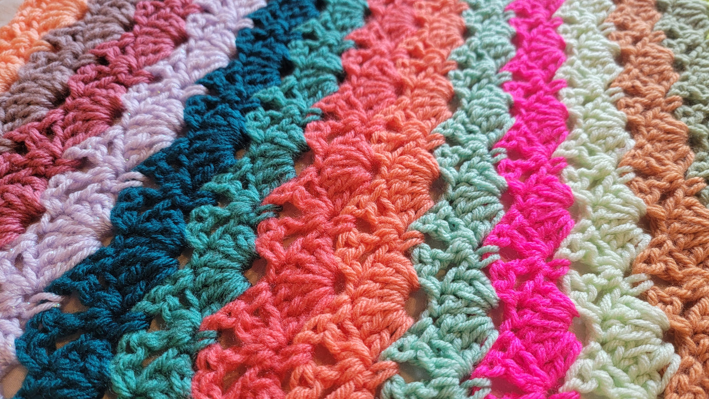 Crochet Pattern: Shifting Glimmer Afghan