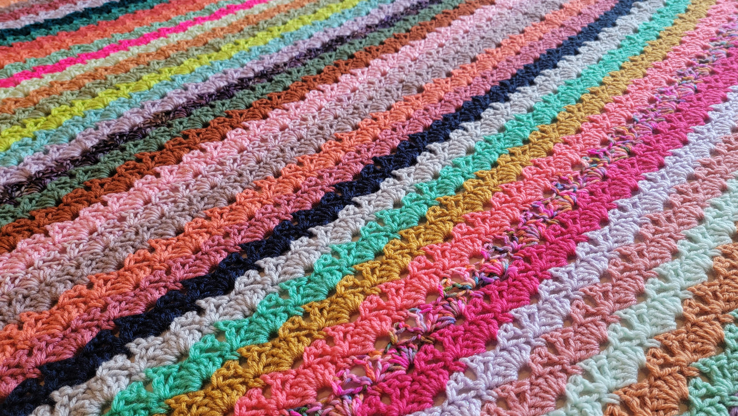 Crochet Pattern: Shifting Glimmer Afghan