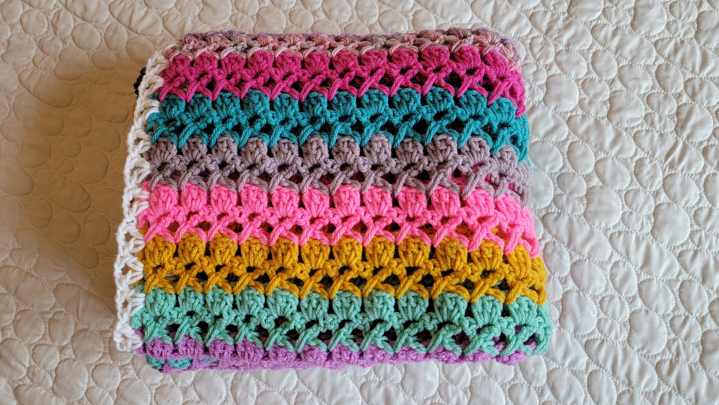 Perfect Day Crochet Blanket - Handmade Afghans, Crocheted Afghans, Crocheted Blankets, Crochet Afghans, Crochet Blankets, Throws, Colorful