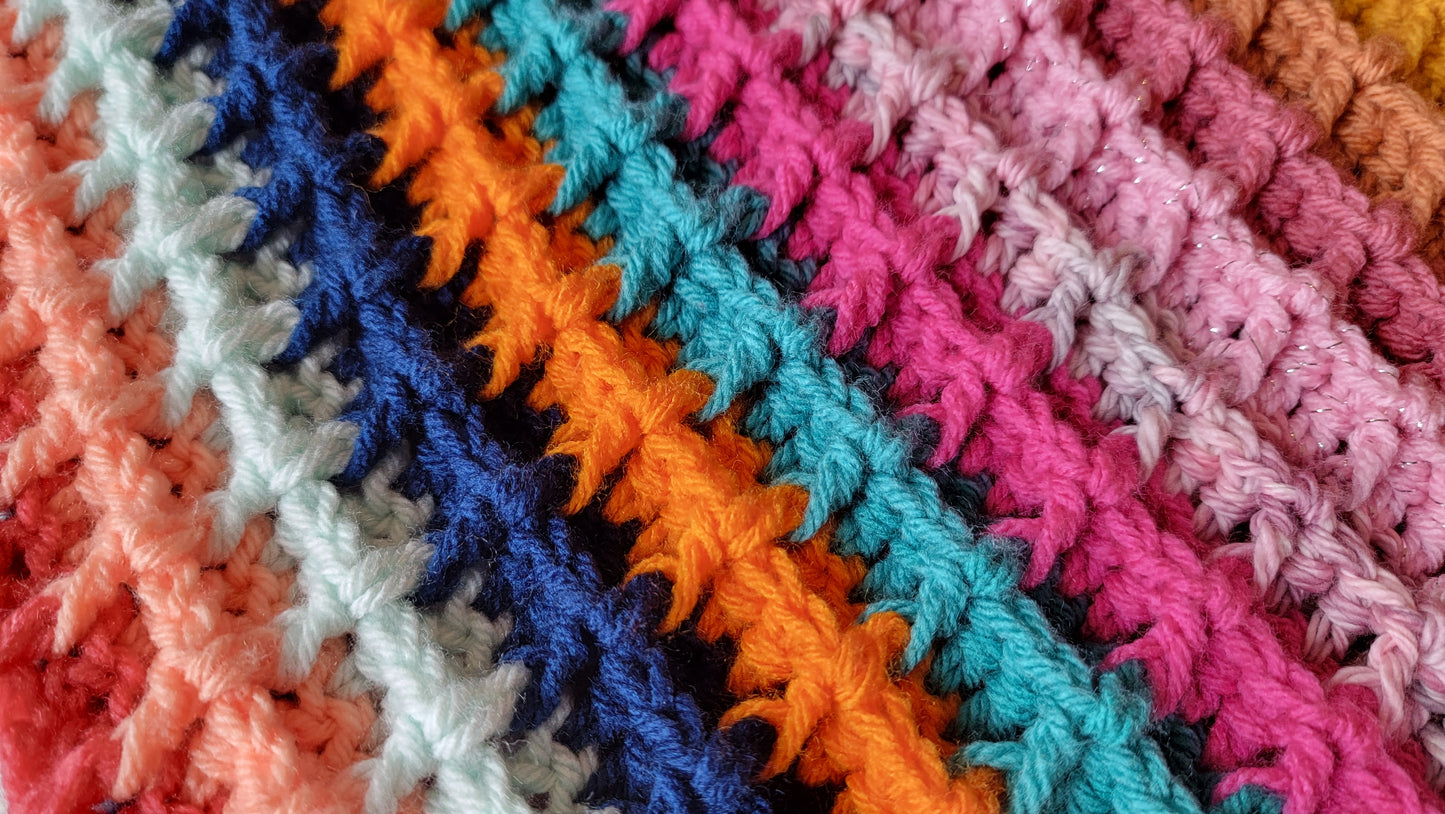 Sunday Brunch Crochet Afghan - Handmade Afghans, Crocheted Afghans, Crocheted Blankets, Crochet Afghans, Crochet Blankets, Throws, Colorful