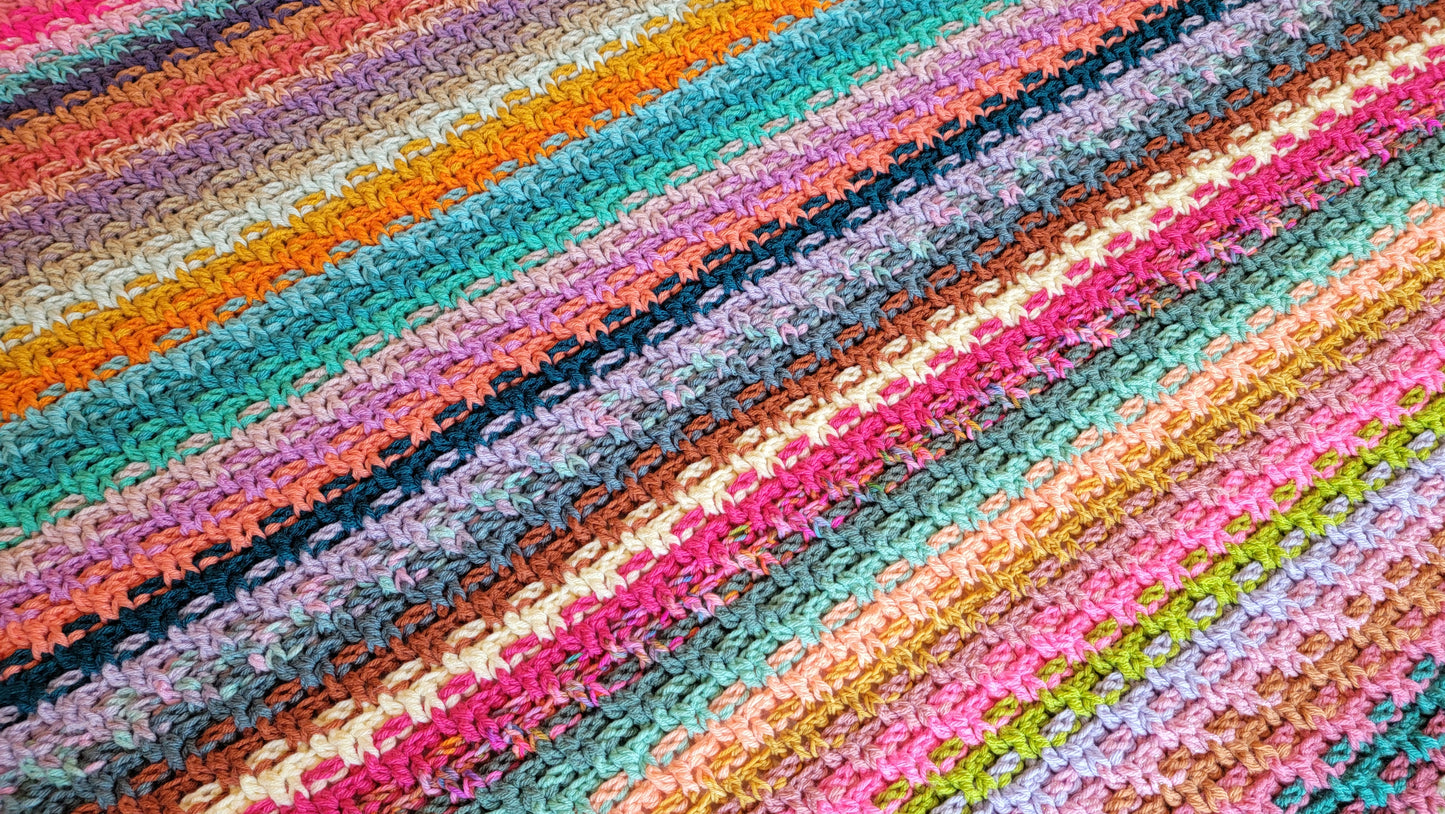 Vibe Shift Crochet Afghan - Handmade Afghans, Crocheted Afghans, Crocheted Blankets, Crochet Afghans, Crochet Blankets, Throws,Colorful,Cute