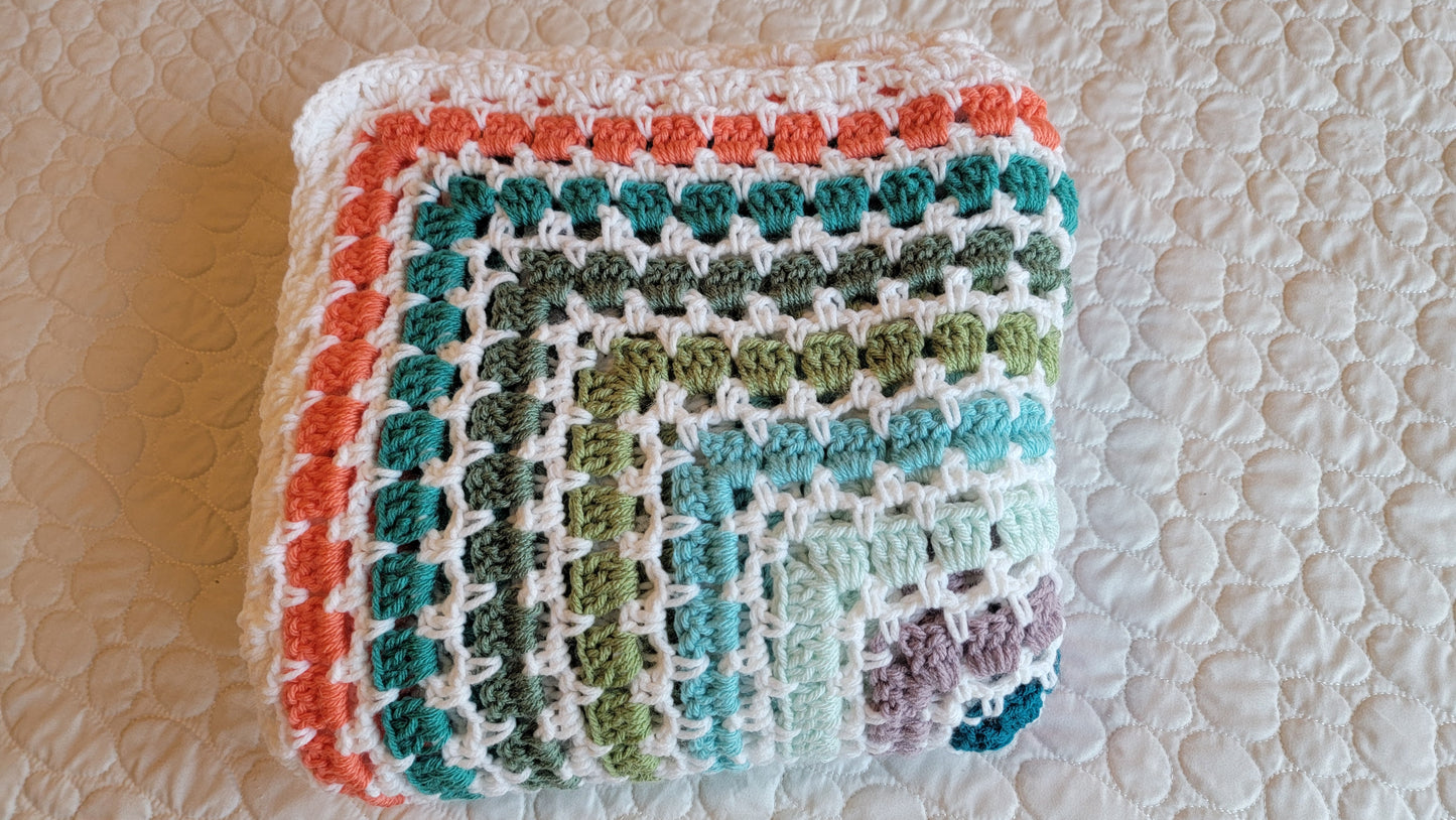 Tea Time Crochet Afghan - Handmade Afghans, Crocheted Afghans, Crocheted Blankets, Crochet Afghans, Crochet Blankets, Throws,Colorful,Cute