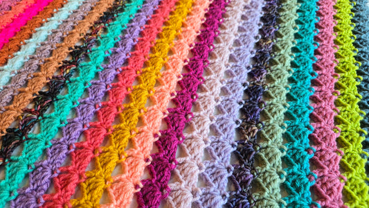 Divine Realm Crochet Afghan - Handmade Afghans, Crocheted Afghans, Crocheted Blankets,Crochet Afghans,Crochet Blankets,Throws,Colorful,Cute