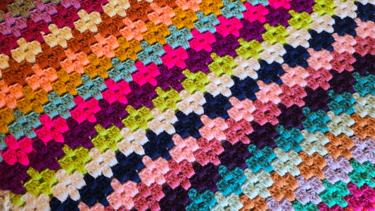 Diamond Stripe Granny Crochet Blanket - Handmade Afghans,Crocheted Afghans,Crocheted Blankets,Crochet Afghans,Crochet Blankets,Cute