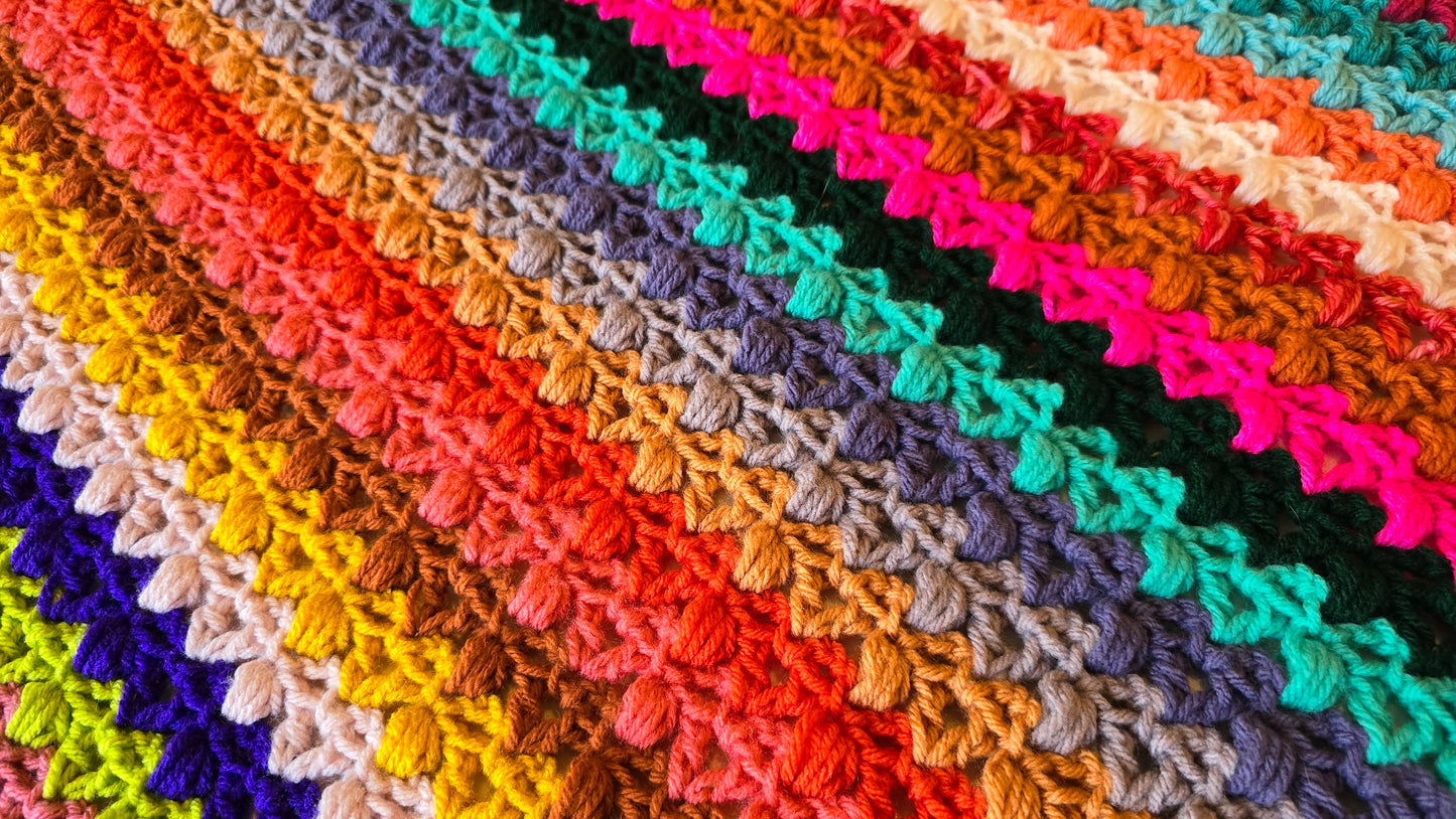 All Love Crochet Afghan - Handmade Afghans, Crocheted Afghans, Crocheted Blankets, Crochet Afghans,Crochet Blankets,Throws,Colorful,Cute