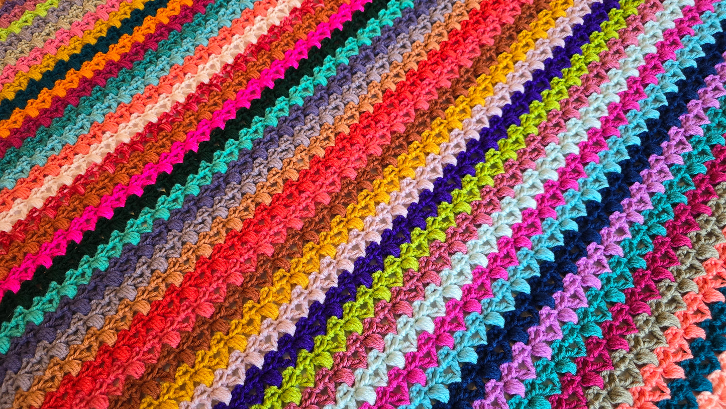 All Love Crochet Afghan - Handmade Afghans, Crocheted Afghans, Crocheted Blankets, Crochet Afghans,Crochet Blankets,Throws,Colorful,Cute