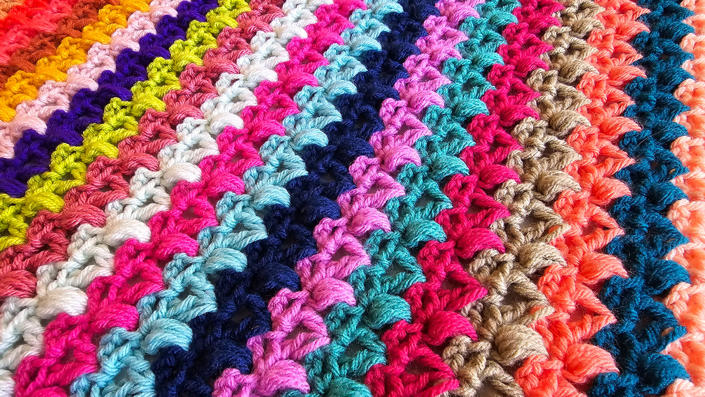 All Love Crochet Afghan - Handmade Afghans, Crocheted Afghans, Crocheted Blankets, Crochet Afghans,Crochet Blankets,Throws,Colorful,Cute