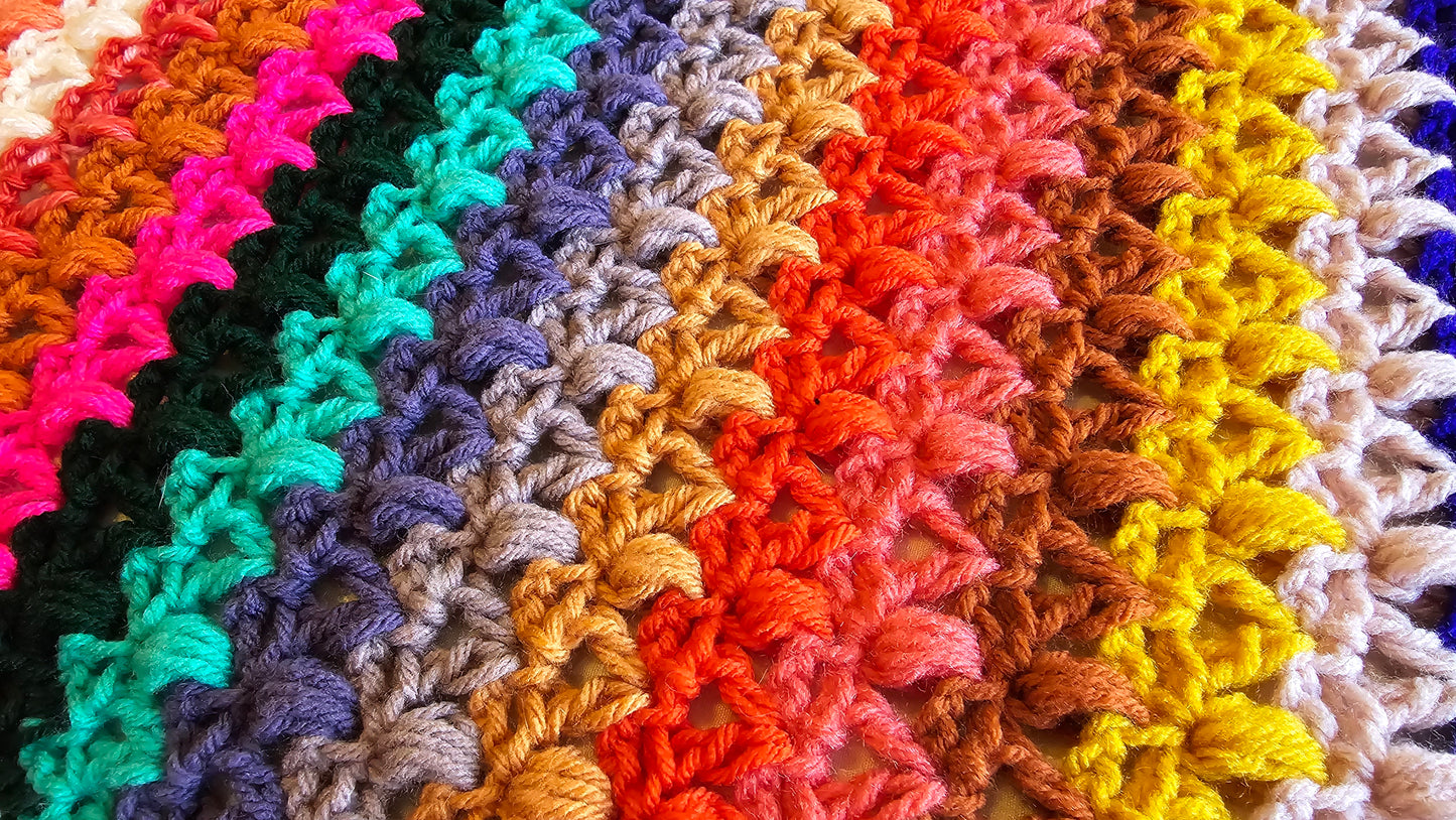 All Love Crochet Afghan - Handmade Afghans, Crocheted Afghans, Crocheted Blankets, Crochet Afghans,Crochet Blankets,Throws,Colorful,Cute