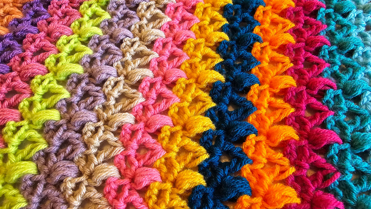 All Love Crochet Afghan - Handmade Afghans, Crocheted Afghans, Crocheted Blankets, Crochet Afghans,Crochet Blankets,Throws,Colorful,Cute