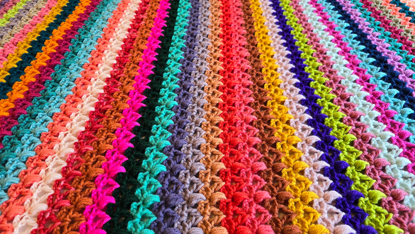 All Love Crochet Afghan - Handmade Afghans, Crocheted Afghans, Crocheted Blankets, Crochet Afghans,Crochet Blankets,Throws,Colorful,Cute