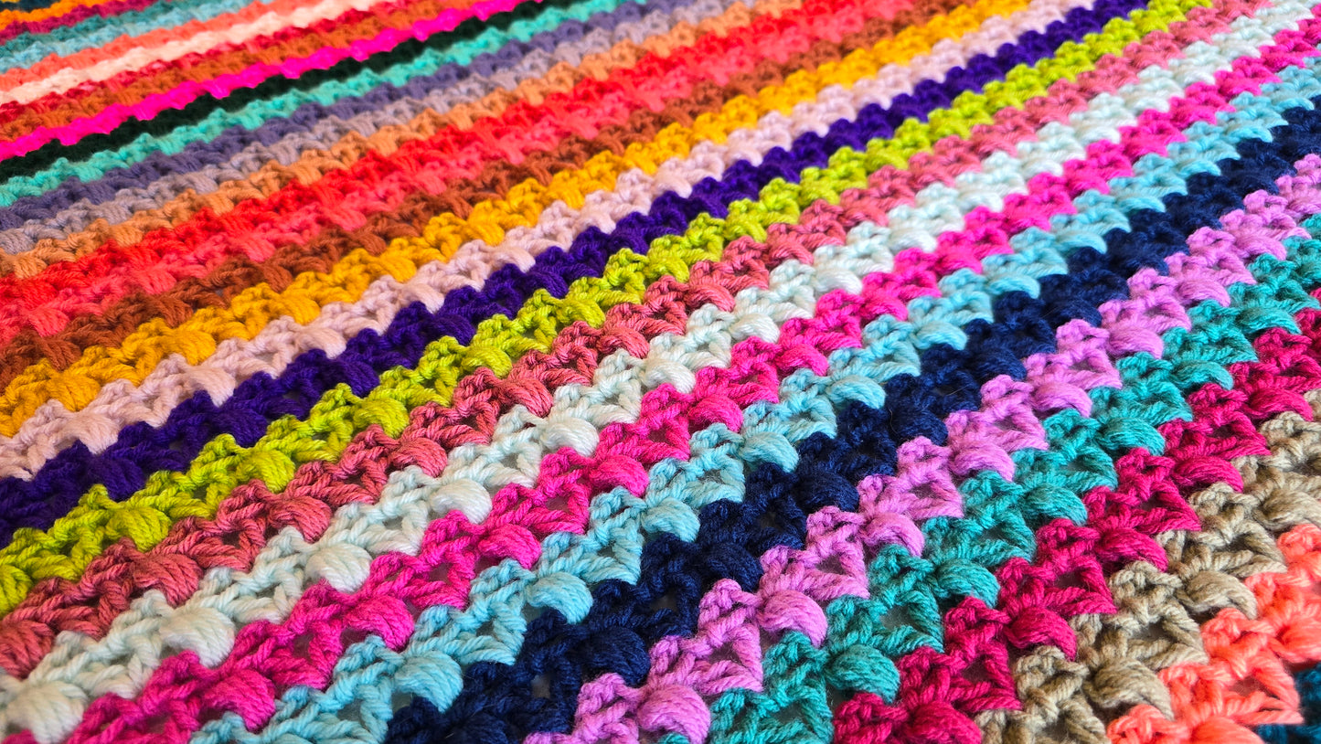 All Love Crochet Afghan - Handmade Afghans, Crocheted Afghans, Crocheted Blankets, Crochet Afghans,Crochet Blankets,Throws,Colorful,Cute