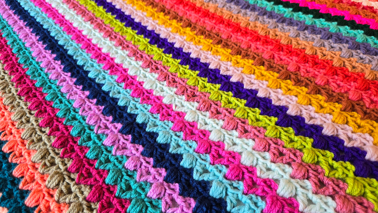 All Love Crochet Afghan - Handmade Afghans, Crocheted Afghans, Crocheted Blankets, Crochet Afghans,Crochet Blankets,Throws,Colorful,Cute