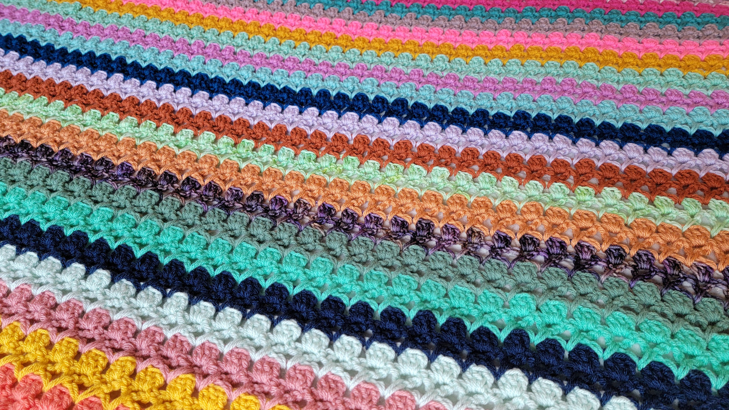 Perfect Day Crochet Blanket - Handmade Afghans, Crocheted Afghans, Crocheted Blankets, Crochet Afghans, Crochet Blankets, Throws, Colorful