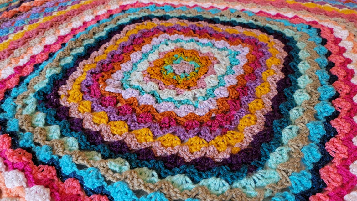 Tea Garden Throw - Handmade Afghans, Crocheted Afghans, Crocheted Blankets, Crochet Afghans, Crochet Blankets, Throws, Pretty, Cute, Square