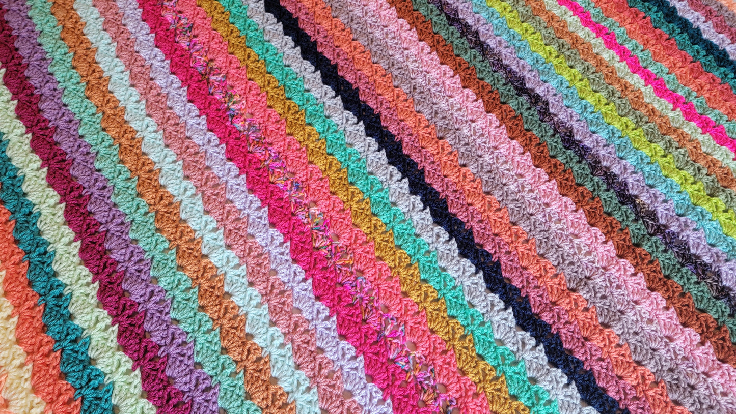 Crochet Pattern: Shifting Glimmer Afghan