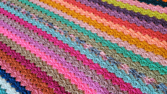 On Holiday Crochet Afghan - Handmade Afghans, Crocheted Afghans, Crocheted Blankets, Crochet Afghans, Crochet Blankets, Throws, Colorful