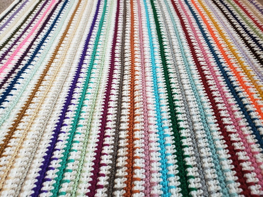 Crochet Pattern: Spikes & Stripes Blanket