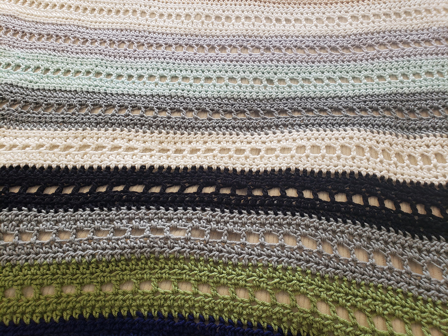 Crochet Pattern: Blocks & Stripes Afghan