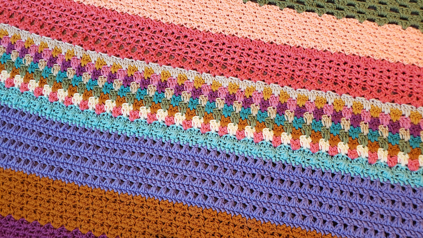 Crochet Pattern: Mix It Up Crochet Throw