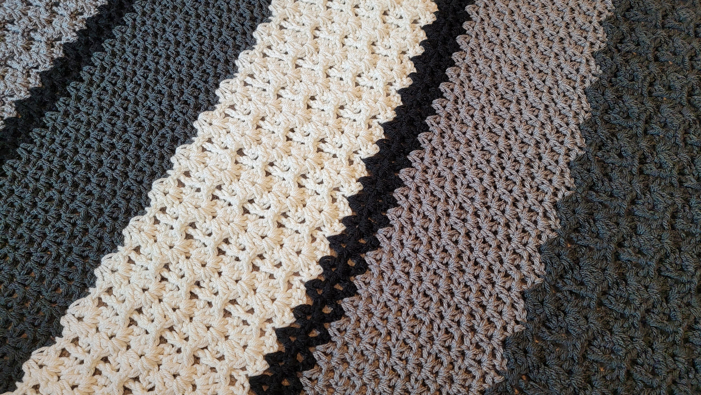 Crochet Pattern: Modern Lace Afghan