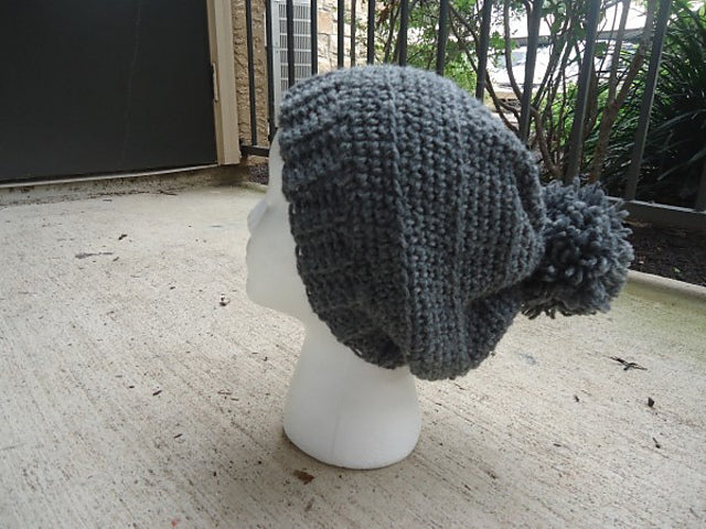 Crochet Pattern: Delightful Ribbed Slouchy Hat