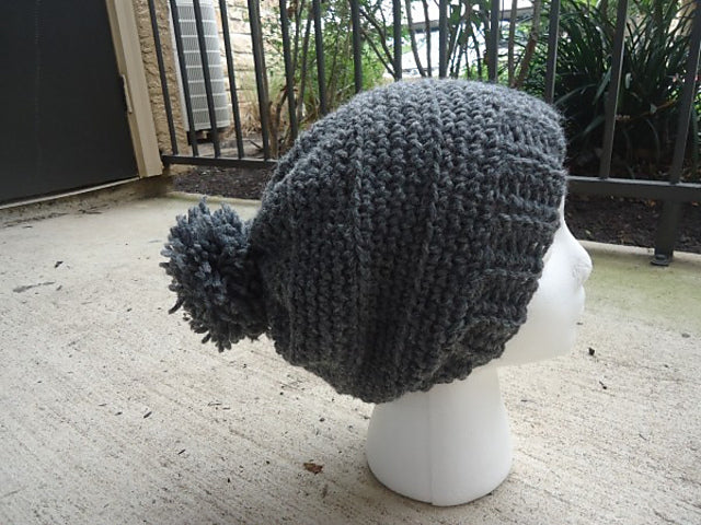 Crochet Pattern: Delightful Ribbed Slouchy Hat
