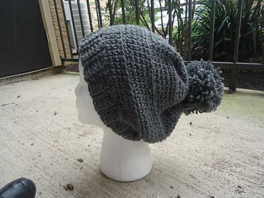 Crochet Pattern: Delightful Ribbed Slouchy Hat