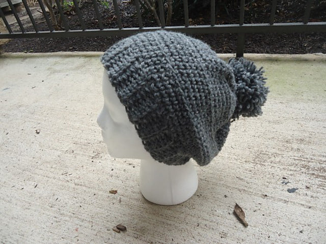 Crochet Pattern: Delightful Ribbed Slouchy Hat