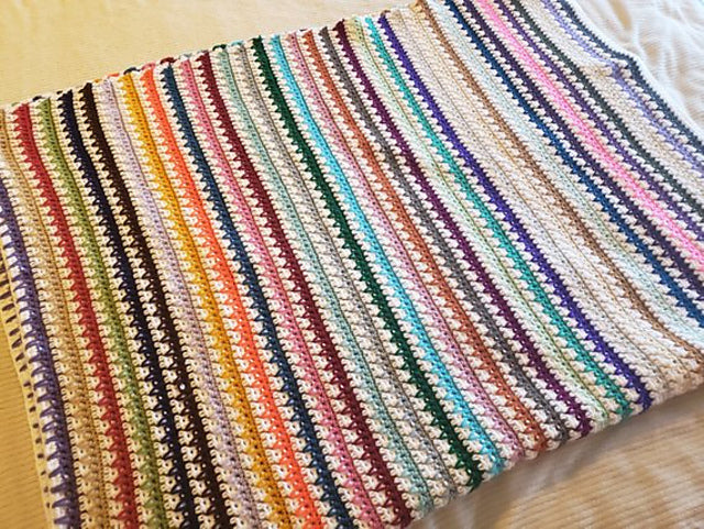 Crochet Pattern: Spikes & Stripes Blanket