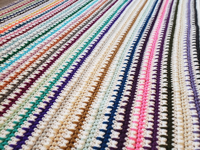 Crochet Pattern: Spikes & Stripes Blanket