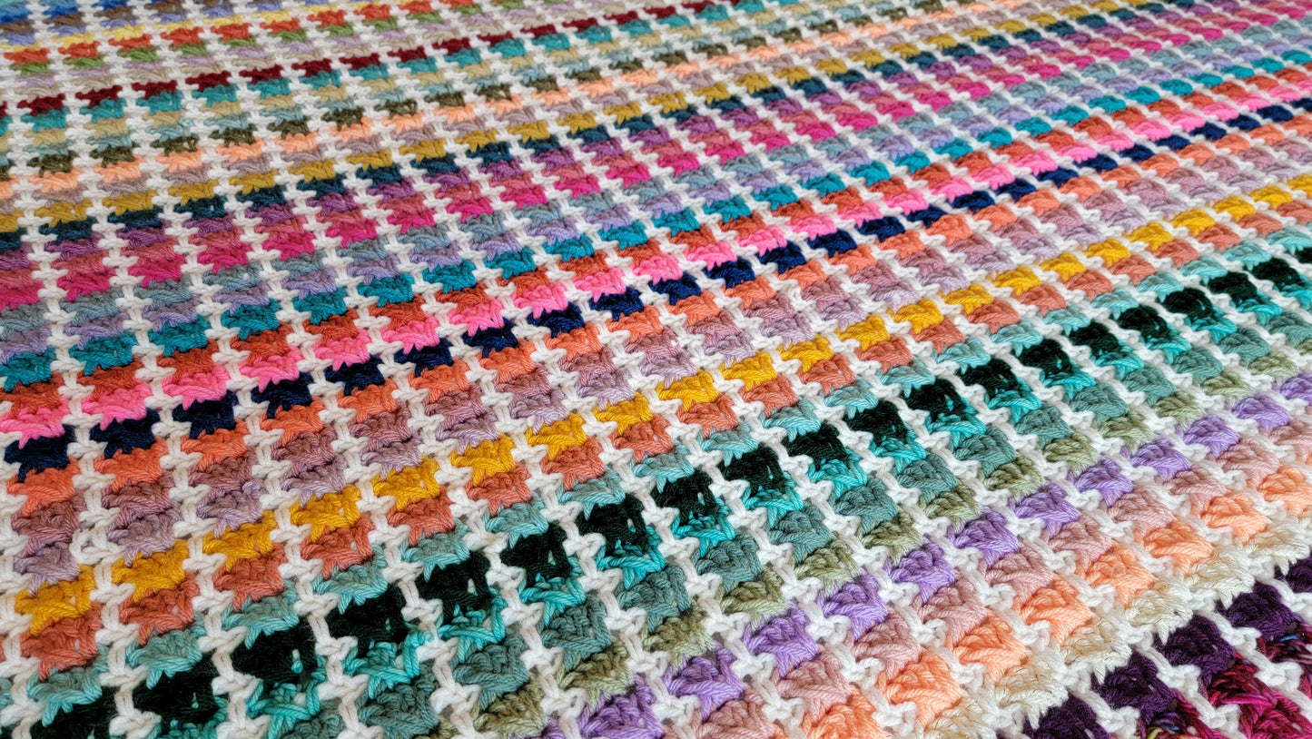 Crochet Pattern: Sassy Ribbons Afghan